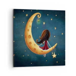 Lærredstryk - Billede på lærred - Der var engang... - 70x70 cm