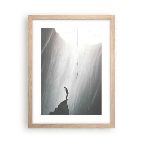 Plakat i ramme af lyst egetræ - Der er altid en vej ud - 30x40 cm