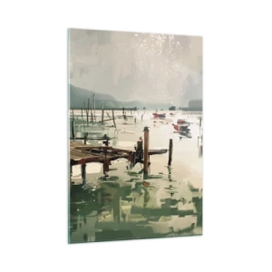 Billede på glas - Dækket af en smeltet måne - 50x70 cm