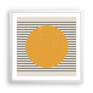 Plakat i hvid ramme - Enkelthedens kraft - 50x50 cm
