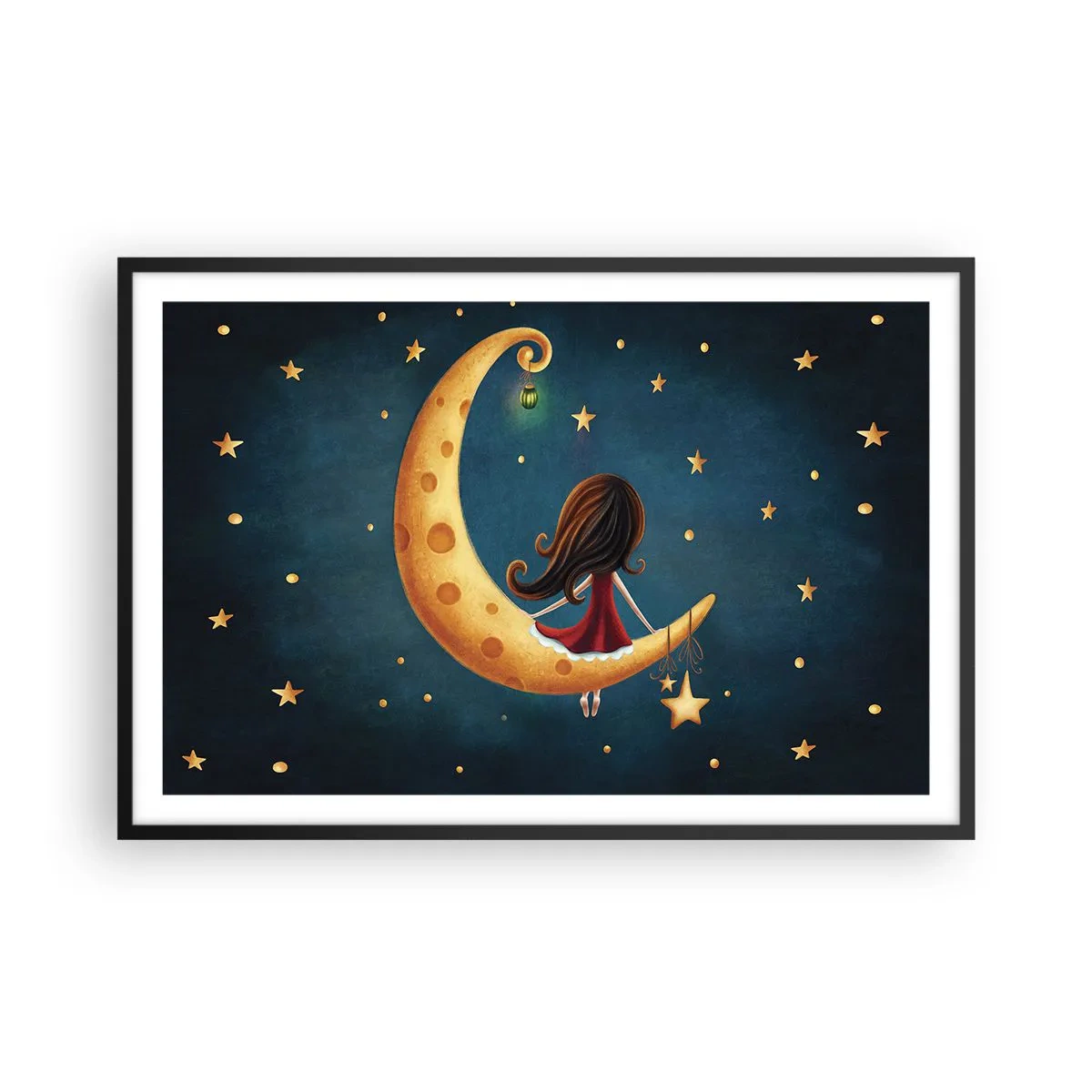 Plakat i sort ramme - Der var engang... - 91x61 cm