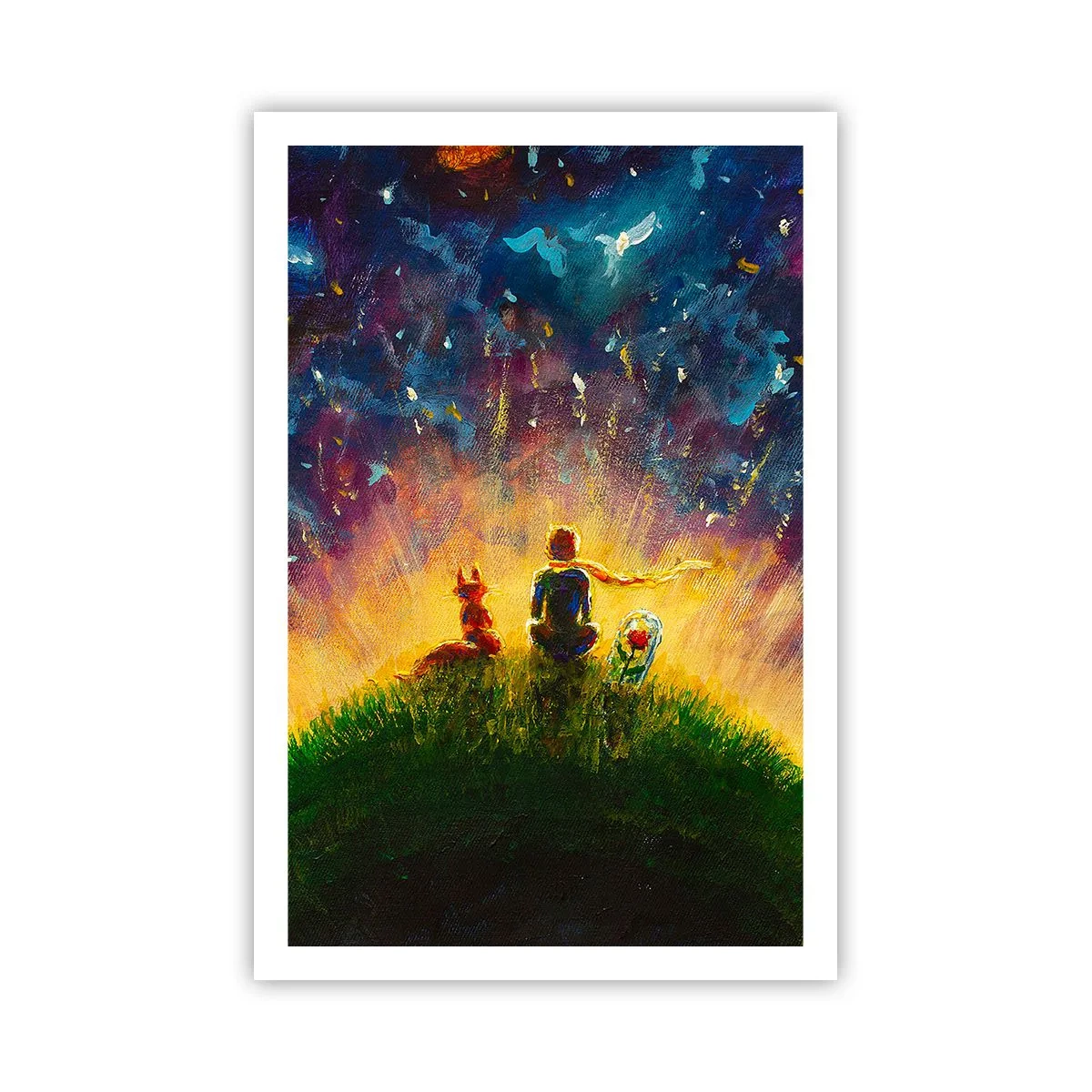 Plakat - Kærlighed og venskab - hele verden - 61x91 cm