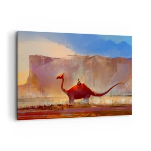 Lærredstryk - Billede på lærred - Hvis de ikke var uddøde - 100x70 cm