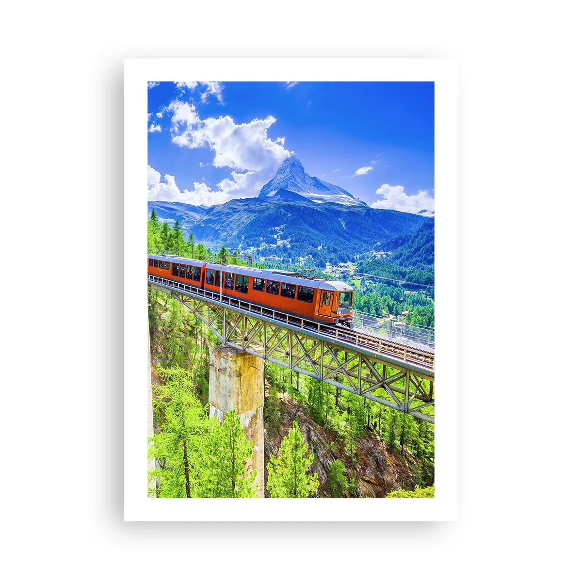 Plakat - Jernbane til Alperne - 50x70 cm