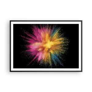 Plakat i sort ramme - Farvernes fødsel  - 100x70 cm