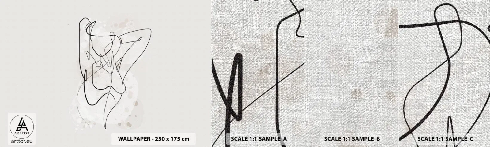 Prøve Fototapet Premium Canvas - Forførelsens kunst - Kvinde, Grafik, Stykke - 100x30 cm