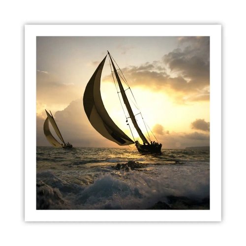 Plakat - I medvind og modvind - 60x60 cm