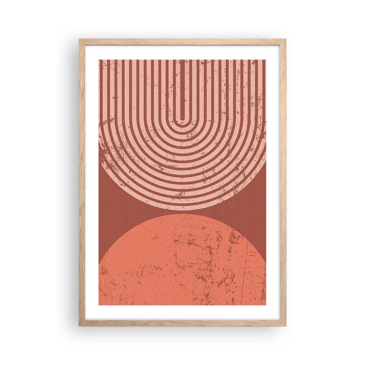 Plakat i ramme af lyst egetræ - Tæt forhold - 50x70 cm