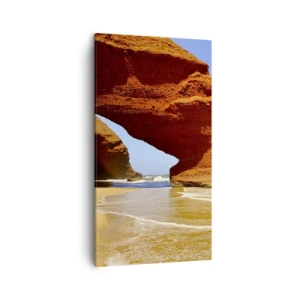 Lærredstryk - Billede på lærred - Vand og vind i tusindvis af år - 45x80 cm