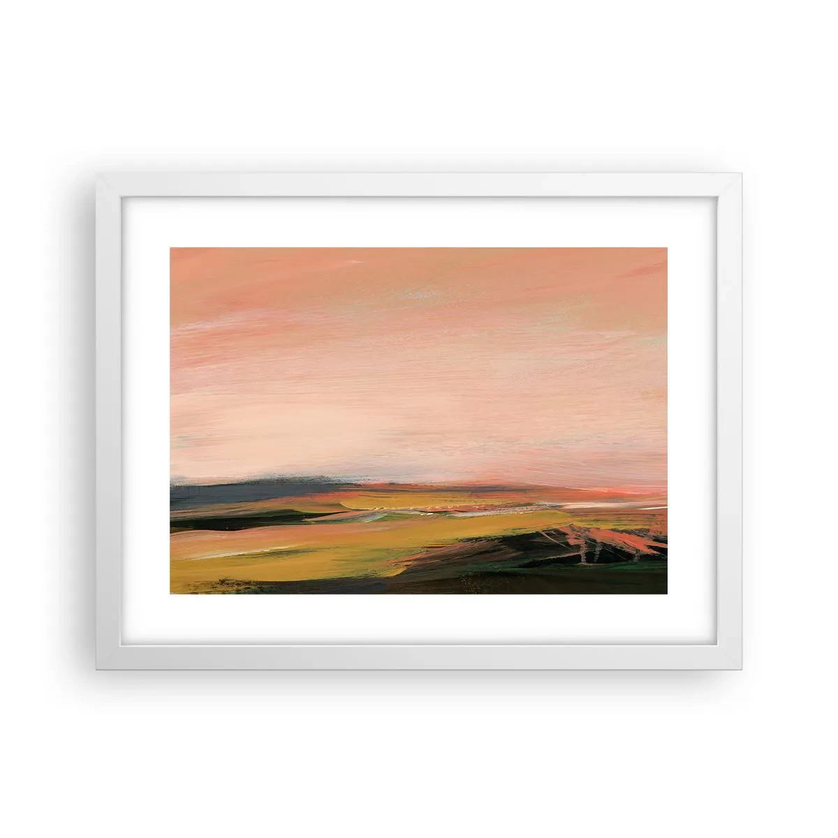 Plakat i hvid ramme - I lyserøde toner - 40x30 cm