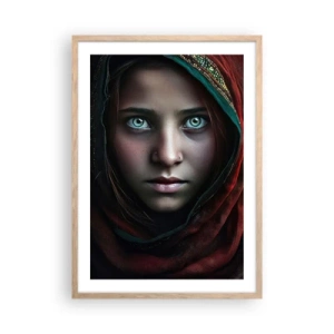 Plakat i ramme af lyst egetræ - Østens prinsesse - 50x70 cm
