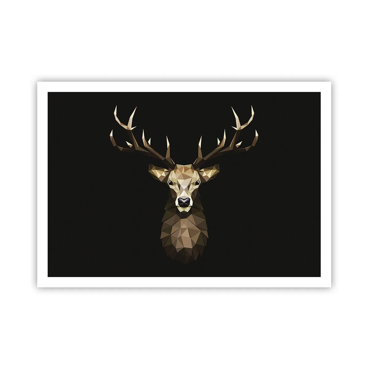Plakat - Kubistisk hjort - 100x70 cm