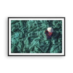 Plakat i sort ramme - I et hav af lys - 91x61 cm