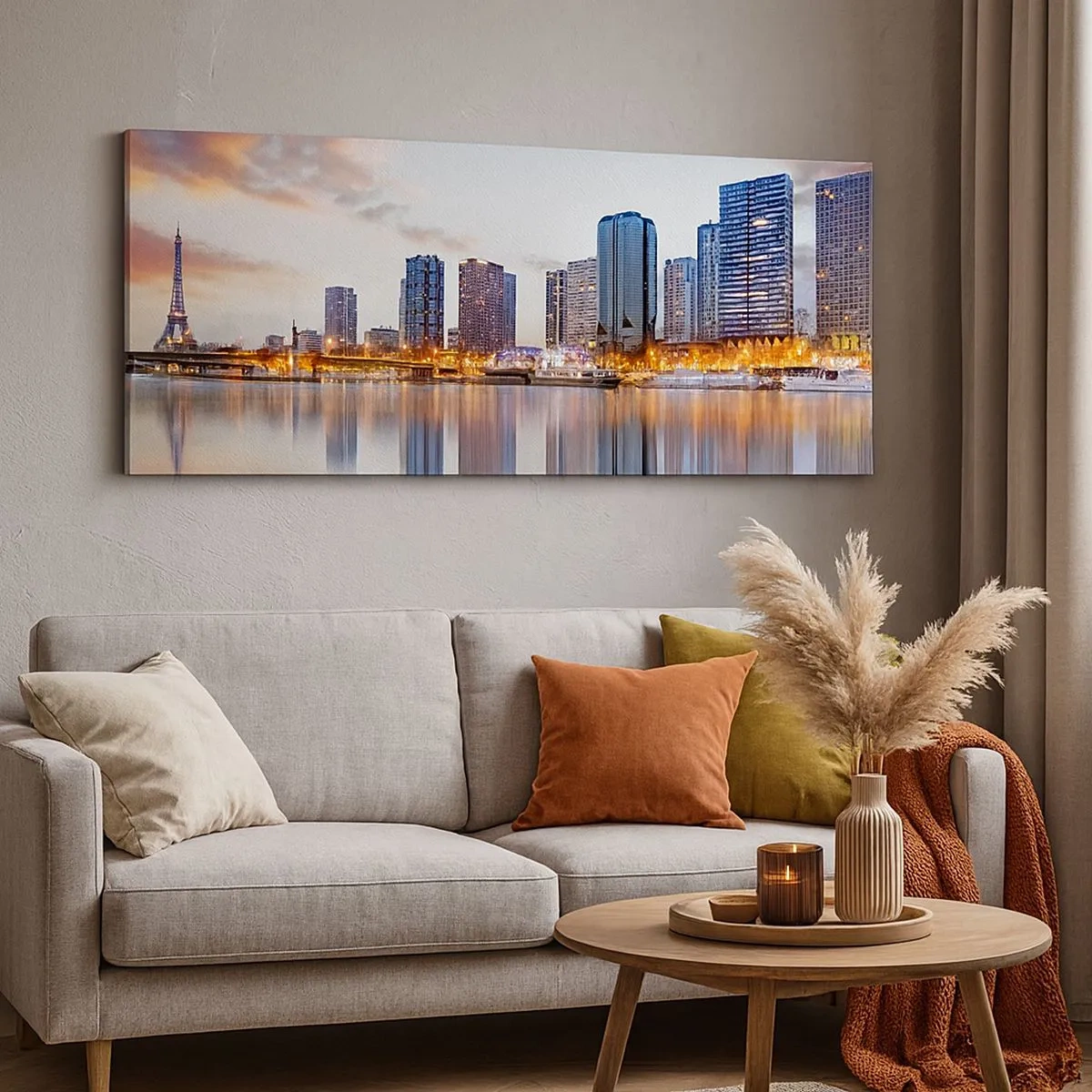 Lærredstryk - Billede på lærred - Den monumentale ro i Paris - 100x40 cm