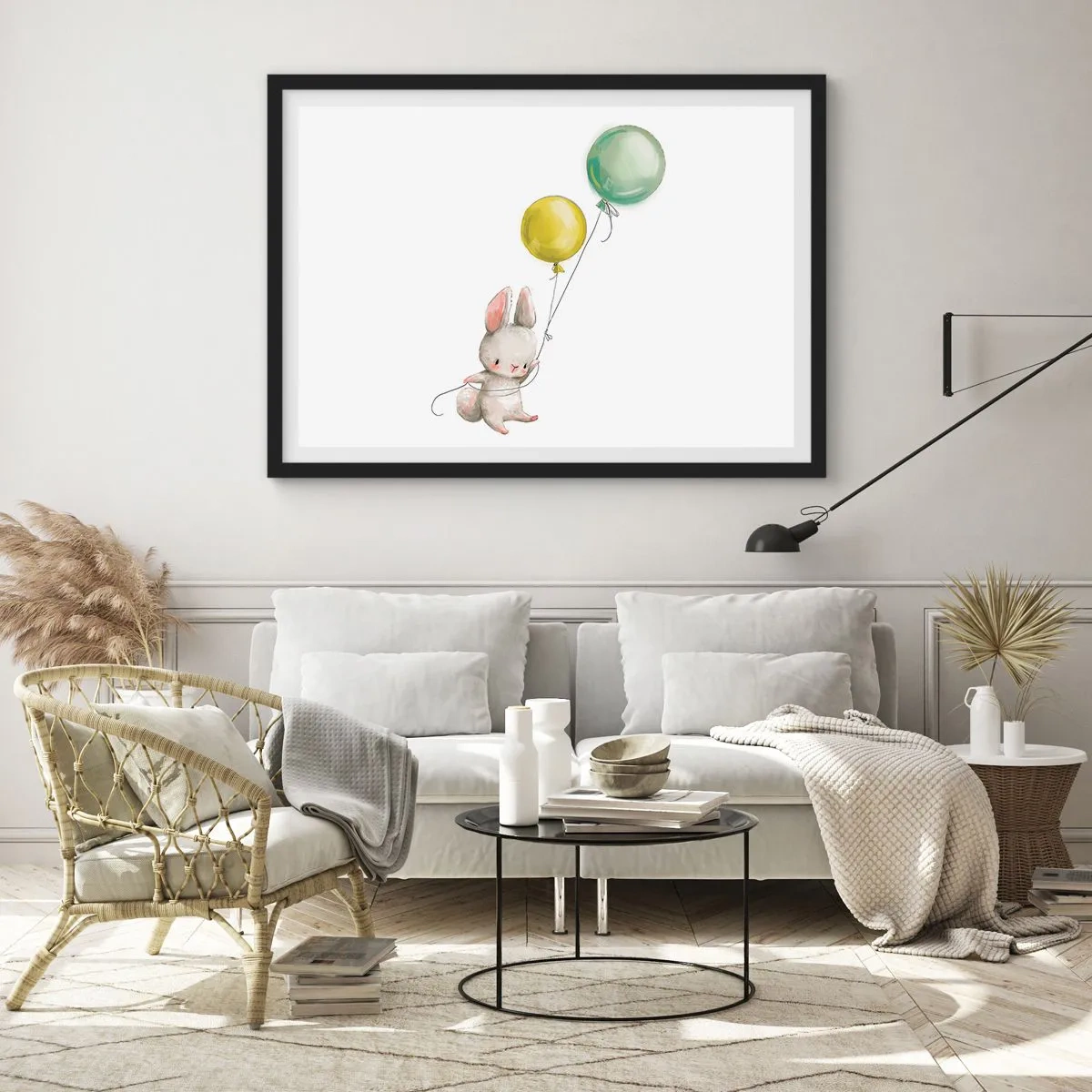 Plakat i sort ramme - Jeg vil også anbefale den! - 40x30 cm