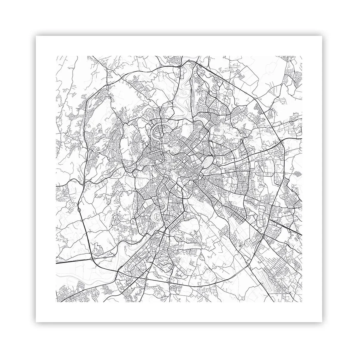 Plakat - Romersk cirkel - 50x50 cm