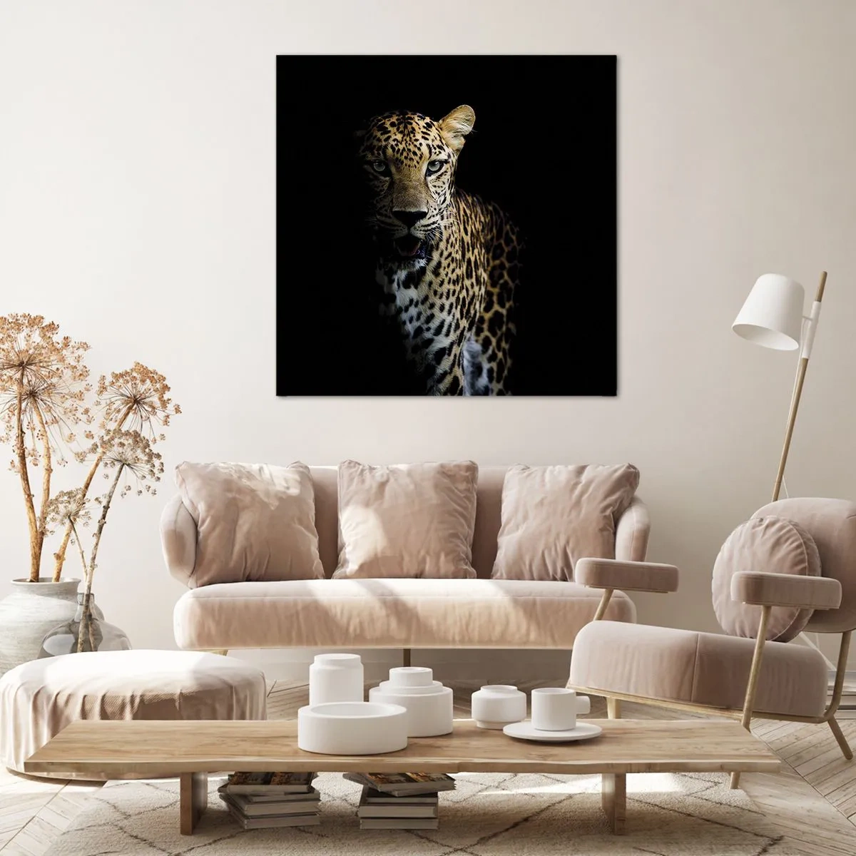 Lærredstryk - Billede på lærred - Mørk skønhed - 60x60 cm