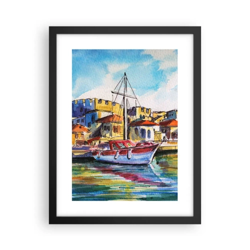 Plakat i sort ramme - Regnbue eftermiddag - 30x40 cm
