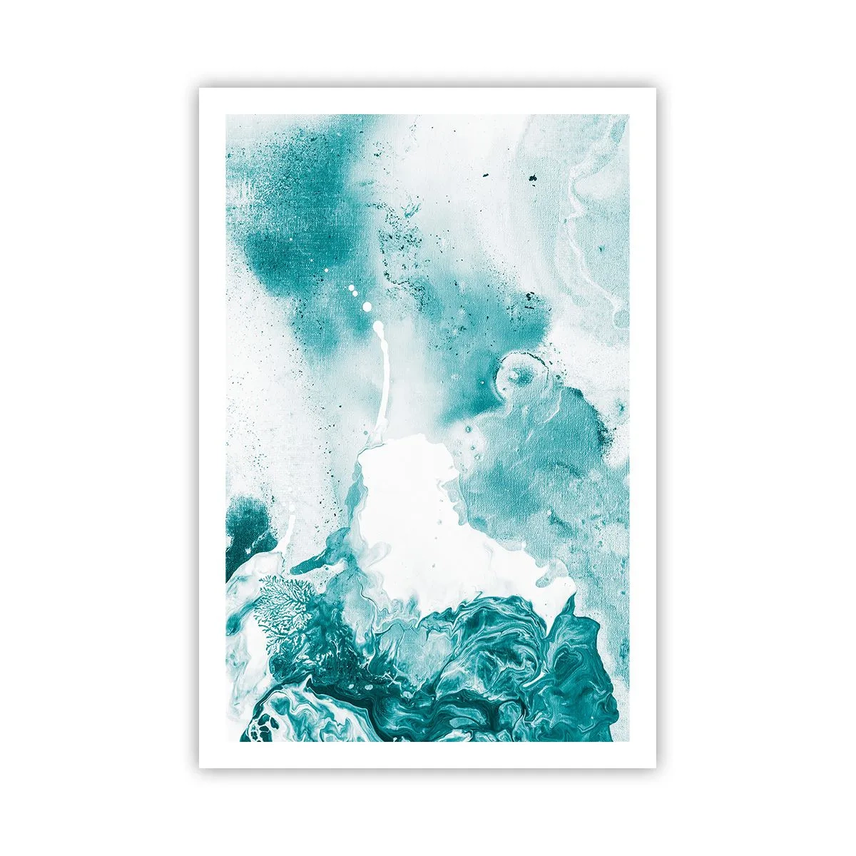 Plakat - Blå oversvømmelsesflader - 61x91 cm