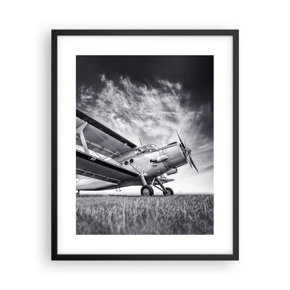 Plakat i sort ramme - Den bevingede vandringsmand - 40x50 cm