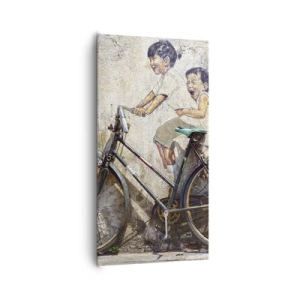 Lærredstryk - Billede på lærred - Sandt eller falsk? - 65x120 cm