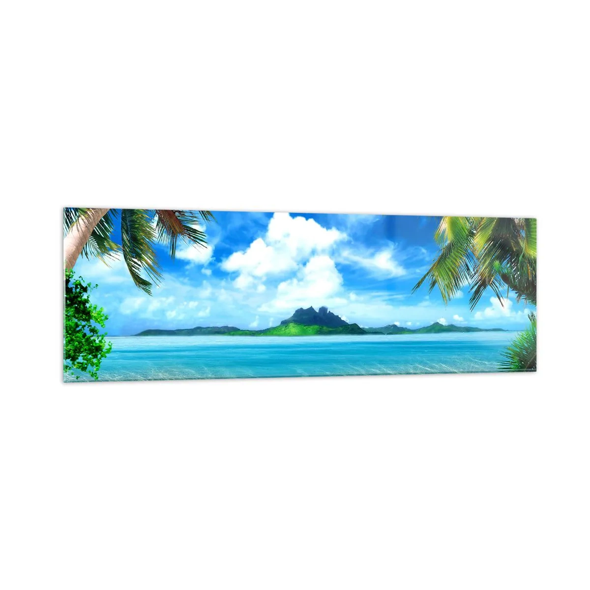 Billede på glas - Azur i troperne - 160x50 cm