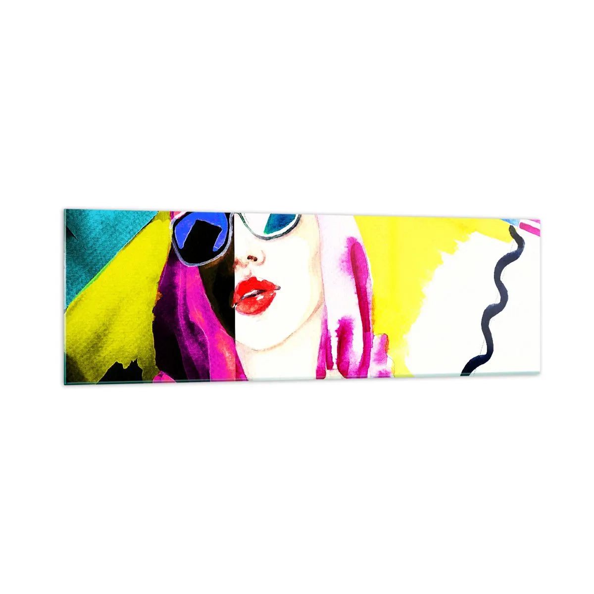 Billede på glas - Jeg er ikke hvid, og jeg er ikke sort - 160x50 cm
