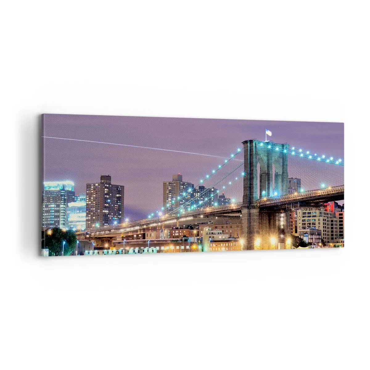 Lærredstryk - Billede på lærred - I mange år har Brooklyn Bridge - 100x40 cm