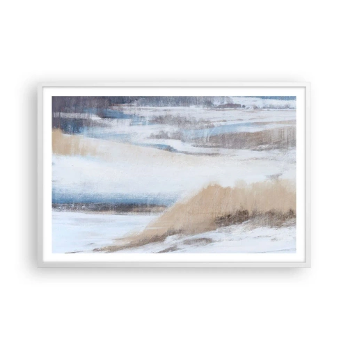 Plakat i hvid ramme - Vinterkomposition - 91x61 cm