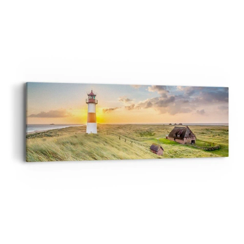 Lærredstryk - Billede på lærred - Mellem bølgerne - 90x30 cm