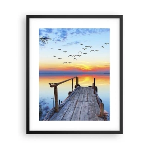 Plakat i sort ramme - Tid til at tage tilbage... - 40x50 cm