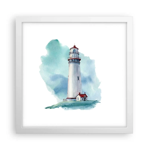 Plakat i hvid ramme - Det blås blide søster - 30x30 cm