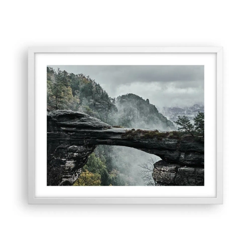 Plakat i hvid ramme - Eventyret er ved at begynde - 50x40 cm