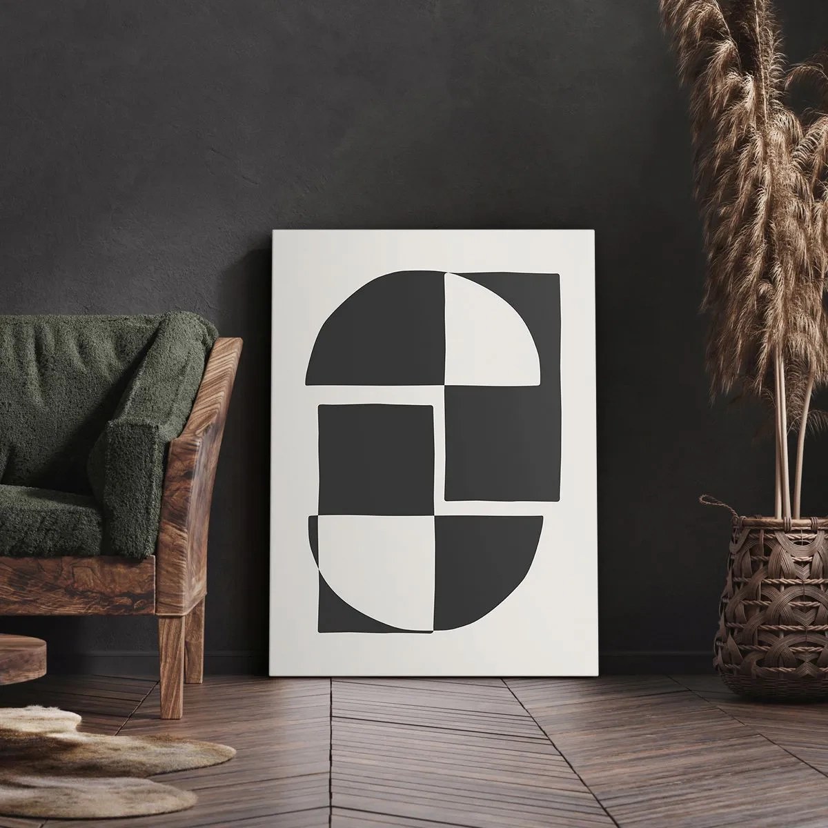 Lærredstryk - Billede på lærred - Antitese - syntese - 50x70 cm