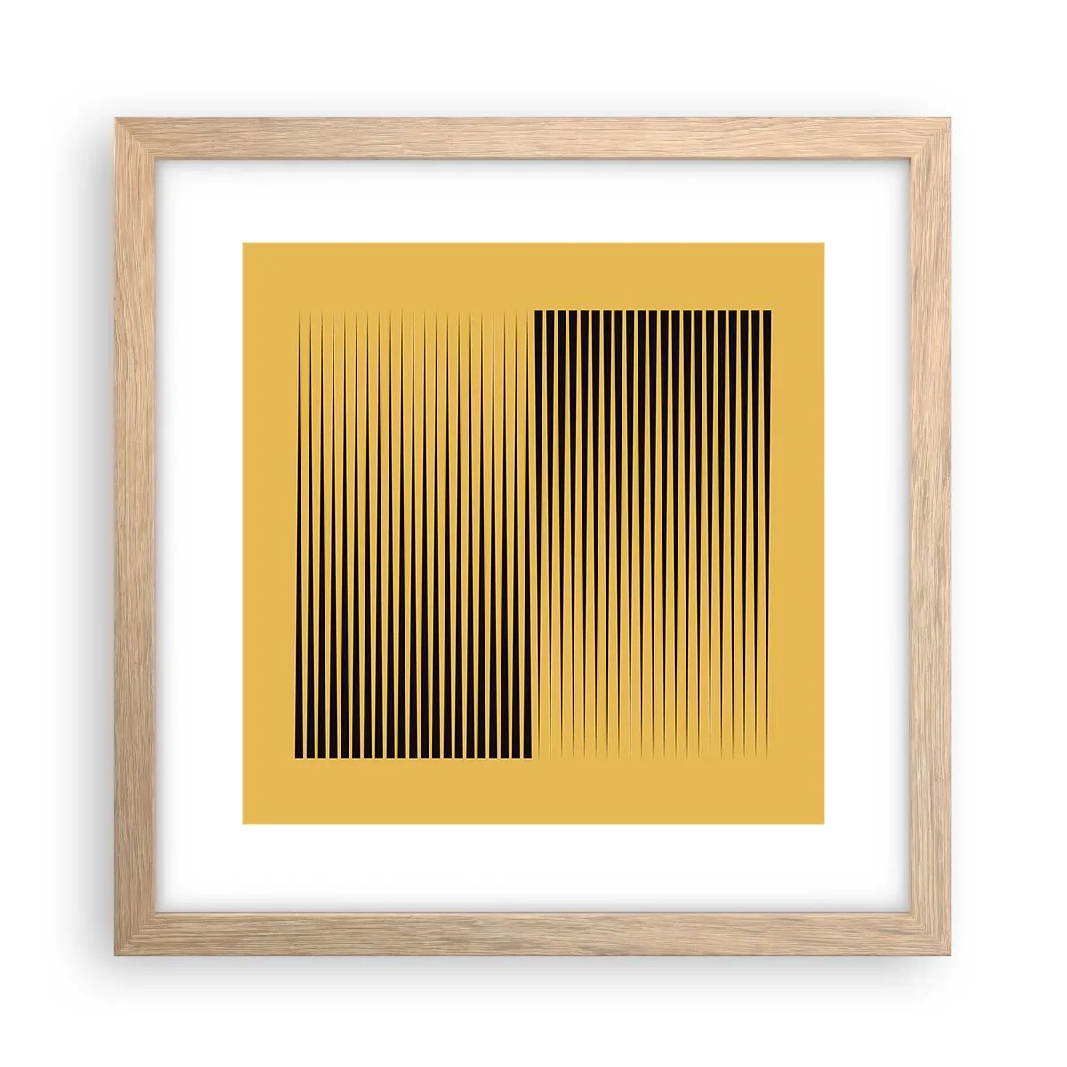 Plakat i ramme af lyst egetræ - Modsætningernes kvadrat - 30x30 cm