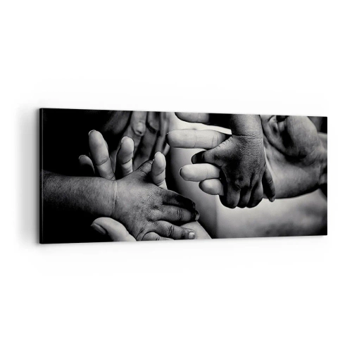 Lærredstryk - Billede på lærred - At være menneske - 100x40 cm