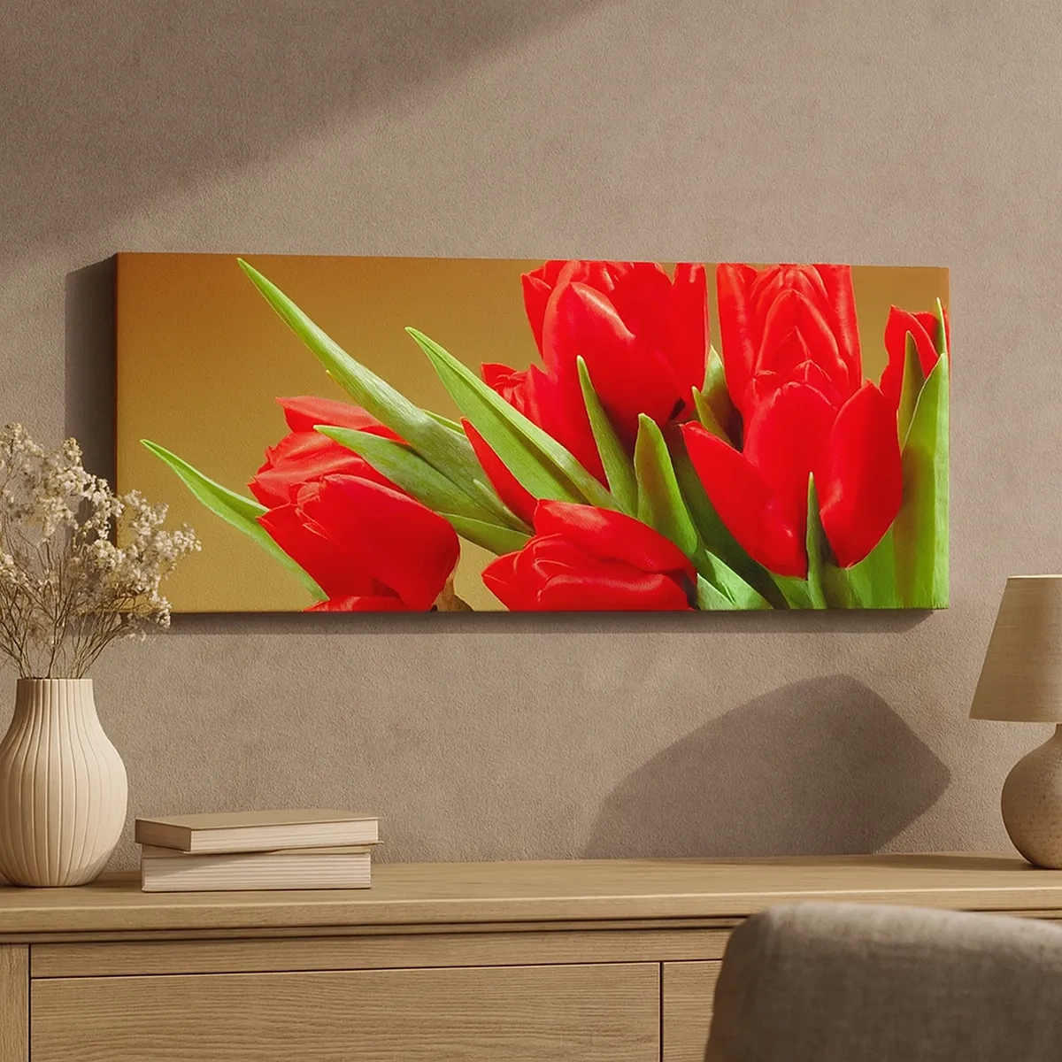 Lærredstryk - Billede på lærred - En flok forårsglæde - 30x30 cm