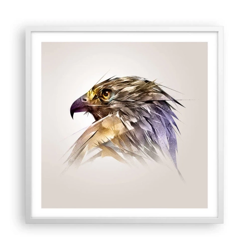 Plakat i hvid ramme - Portræt af en kriger - 60x60 cm