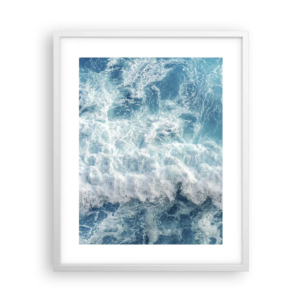 Plakat i hvid ramme - Glædeligt og i spring - 40x50 cm