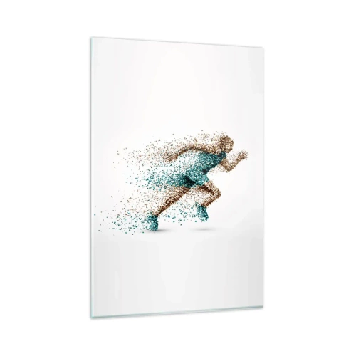 Billede på glas - Livet er et kapløb - 80x120 cm
