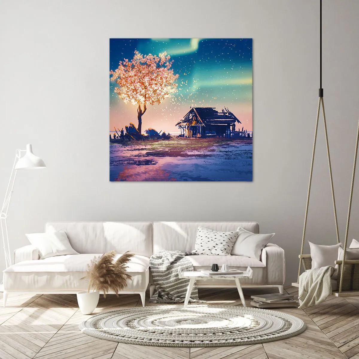 Lærredstryk - Billede på lærred - Naturen går ikke over - 40x40 cm