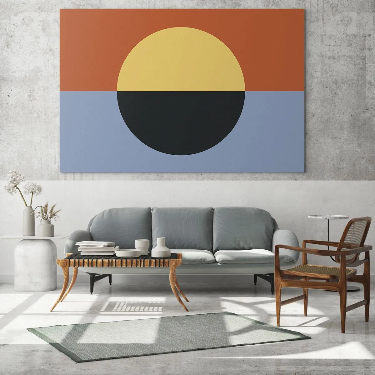 Billede på glas - En sammensætning af varme og kølighed - 100x40 cm