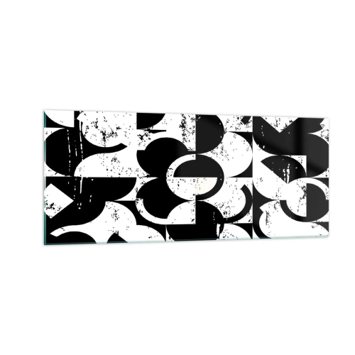 Billede på glas - Hvid er hvid og sort er sort - 100x40 cm