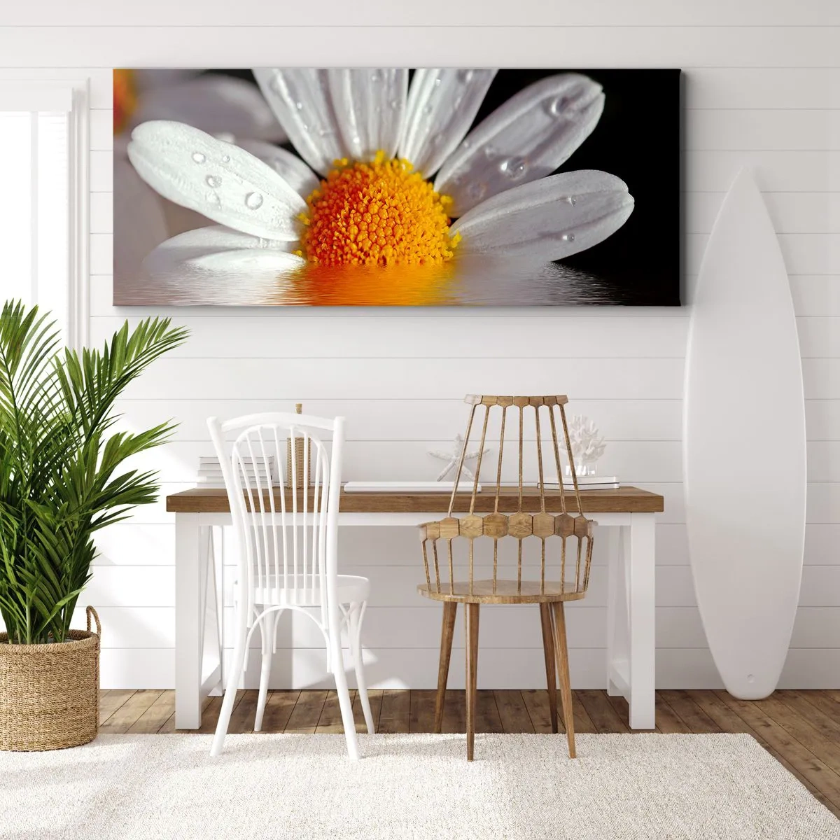 Lærredstryk - Billede på lærred - Den opgående sol på margaret - 160x50 cm