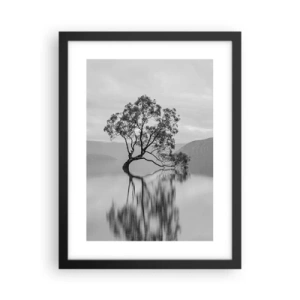 Plakat i sort ramme - Der findes et land - 30x40 cm