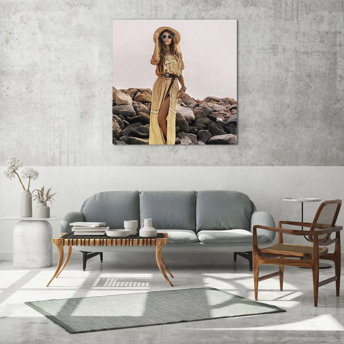 Billede på glas - Magien ved sten - 30x30 cm