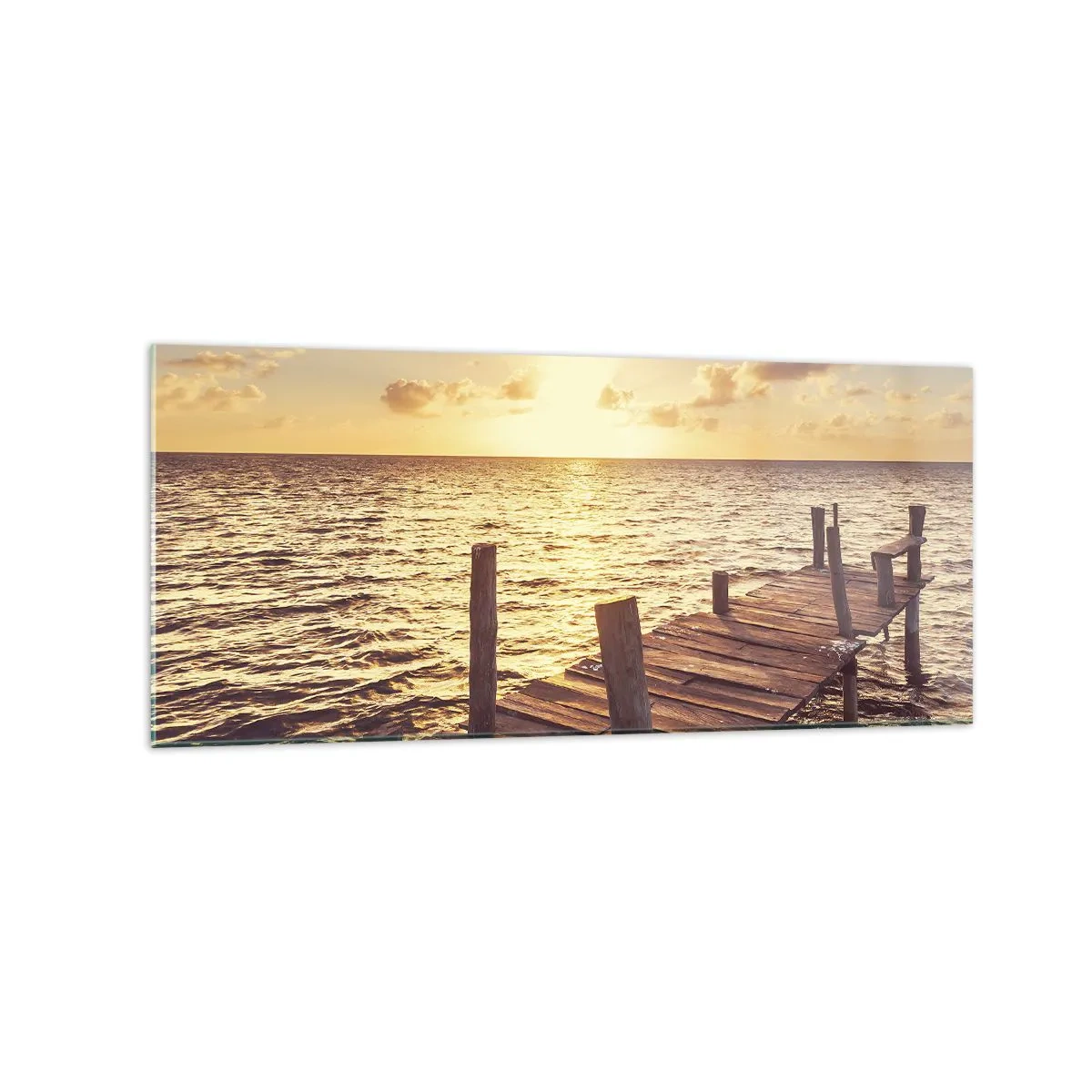 Billede på glas - Gyldent land af blidhed - 120x50 cm