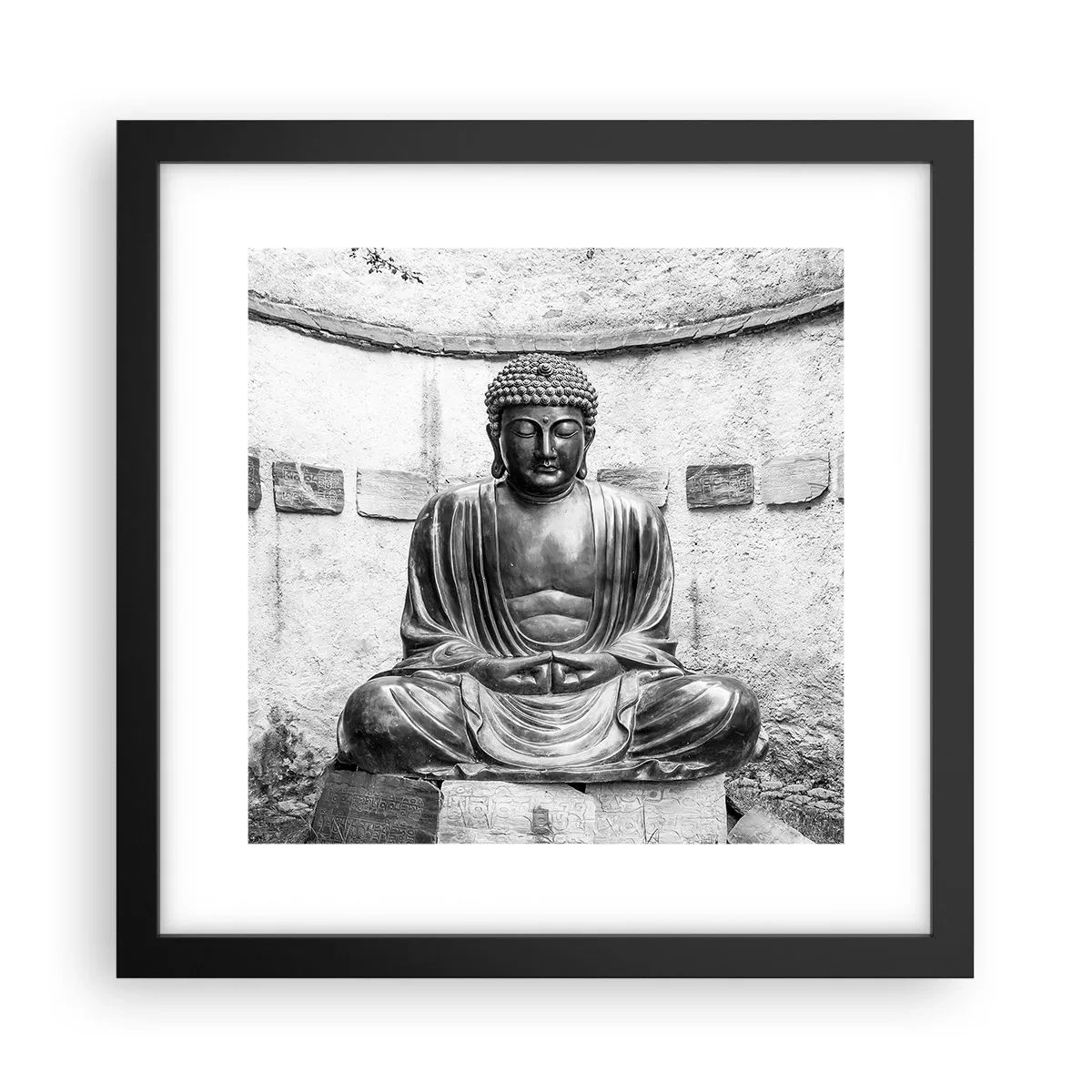 Plakat i sort ramme - Ved fredens kilde - 30x30 cm