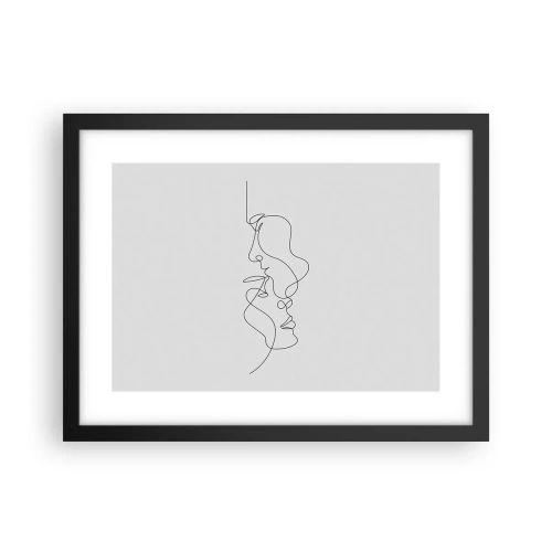 Plakat i sort ramme - Gløderne af glubende begær - 40x30 cm