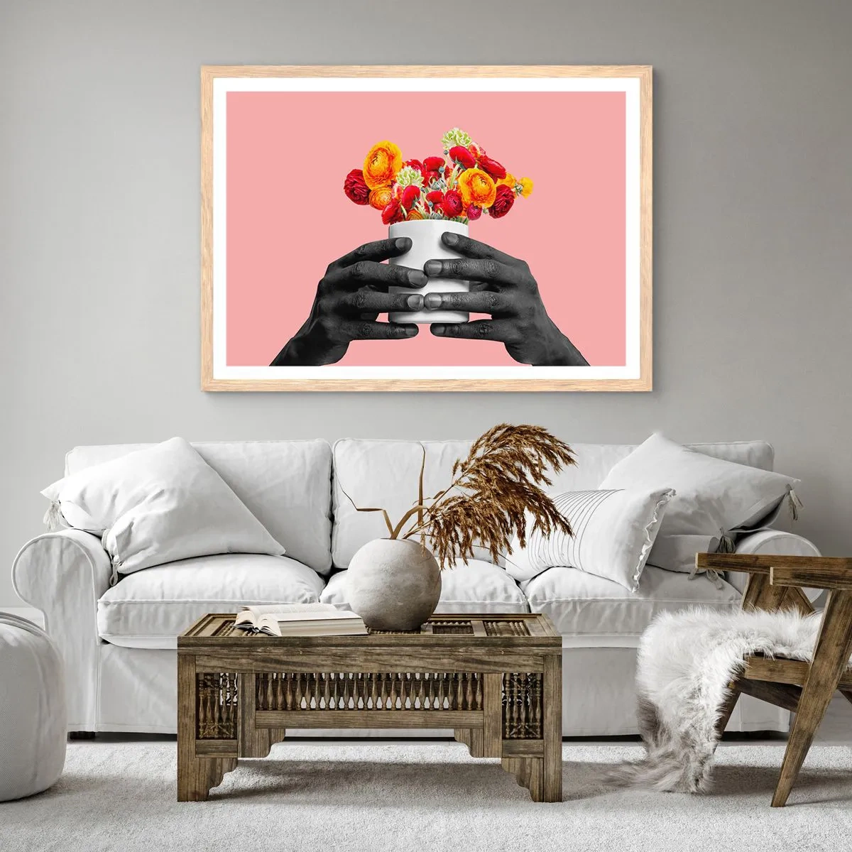 Plakat i ramme af lyst egetræ - Livets apotheose - 40x30 cm